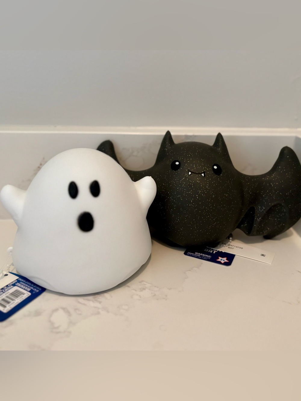 Toymendous Ghost & Glittery Bat Halloween Squishy Toys Bundle
